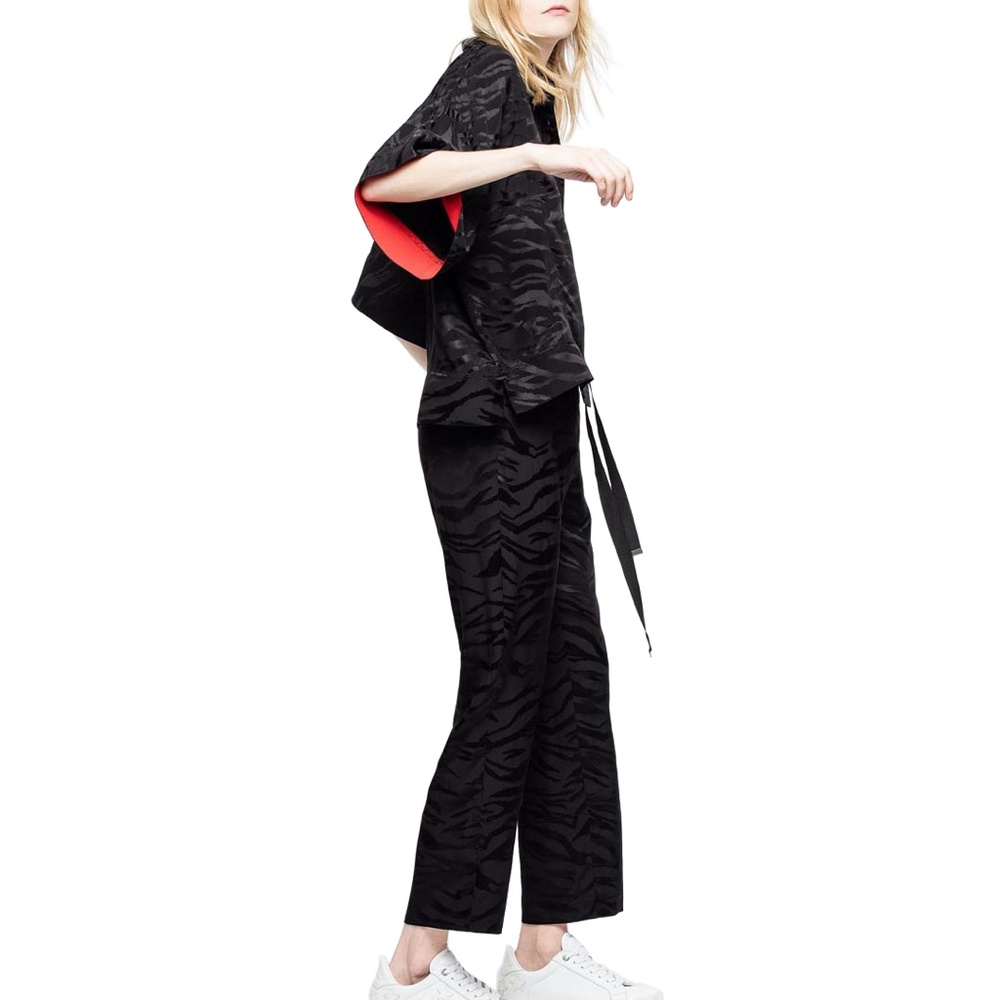 Zadig & Voltaire Pop Jacquard Tiger Silk Pant - Picture 2 of 4